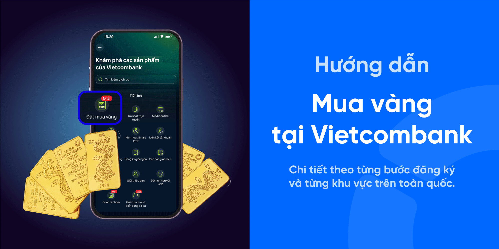 Quy trình mua vàng tại Vietcombank