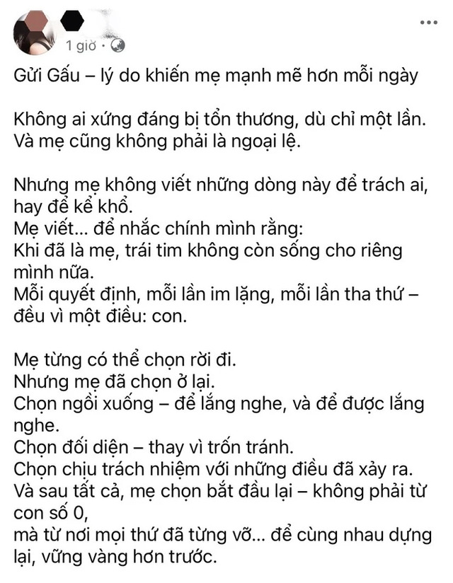 Người vợ đăng tâm thư tha thứ cho chồng với mong muốn hàn gắn gia đình để chăm sóc con nhỏ thay vì lựa chọn ly hôn Người vợ đăng tâm thư tha thứ cho chồng với mong muốn hàn gắn gia đình để chăm sóc con nhỏ thay vì lựa chọn ly hôn