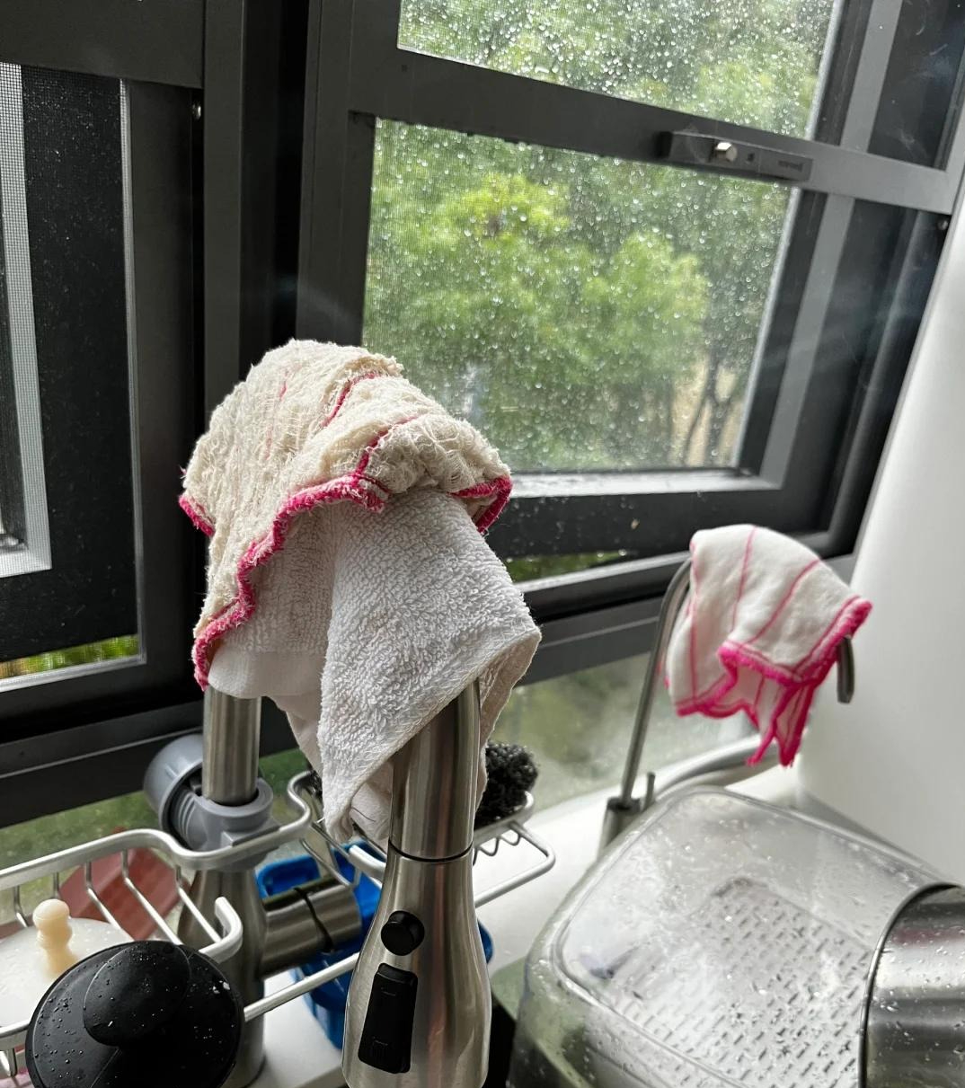 Dùng giẻ rửa bát quá lâu không thay Dùng giẻ rửa bát quá lâu không thay